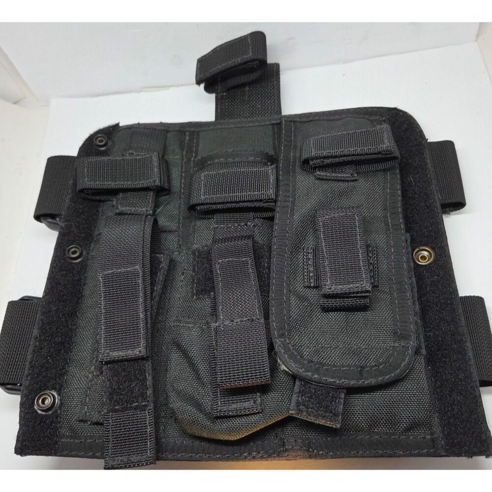 S.O. Tech Tactical Less Than Lethal Taser Drop Leg Thigh Rig Platform Black